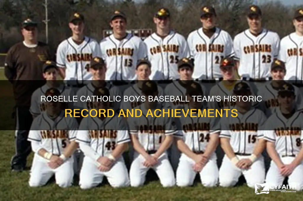 what is the record of roselle catholic boys baseball team