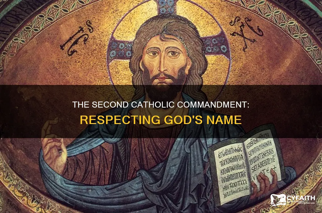 what is the second commandment catholic