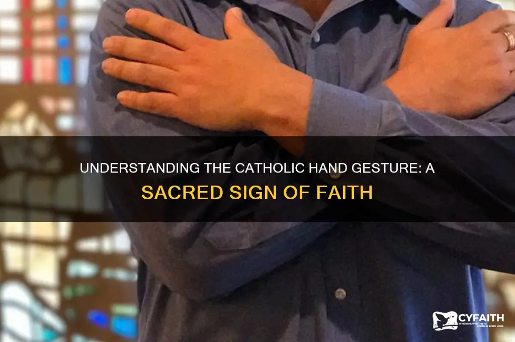 what is the thing catholics do with their hands