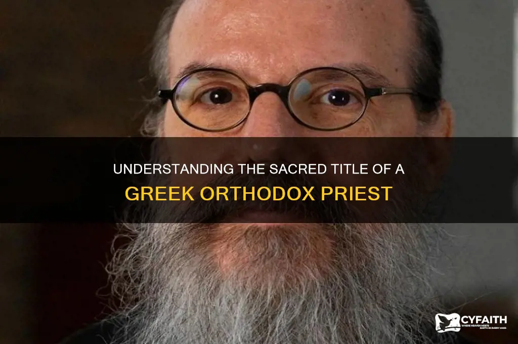 what is the title for a greek orthodox priest