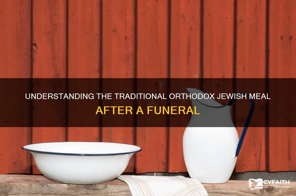 what is the traditional orthodox jewish meal following a funeral