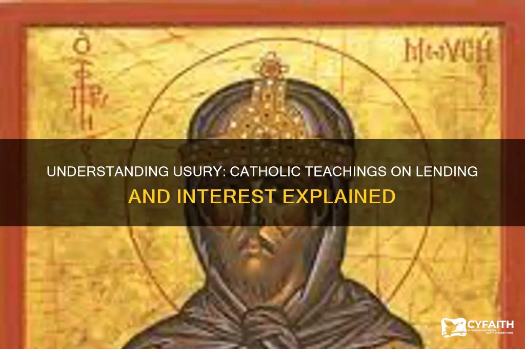 what is usury catholic