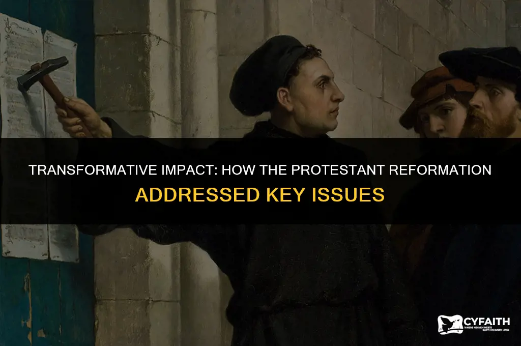 what issues were solved by the protestant reformation