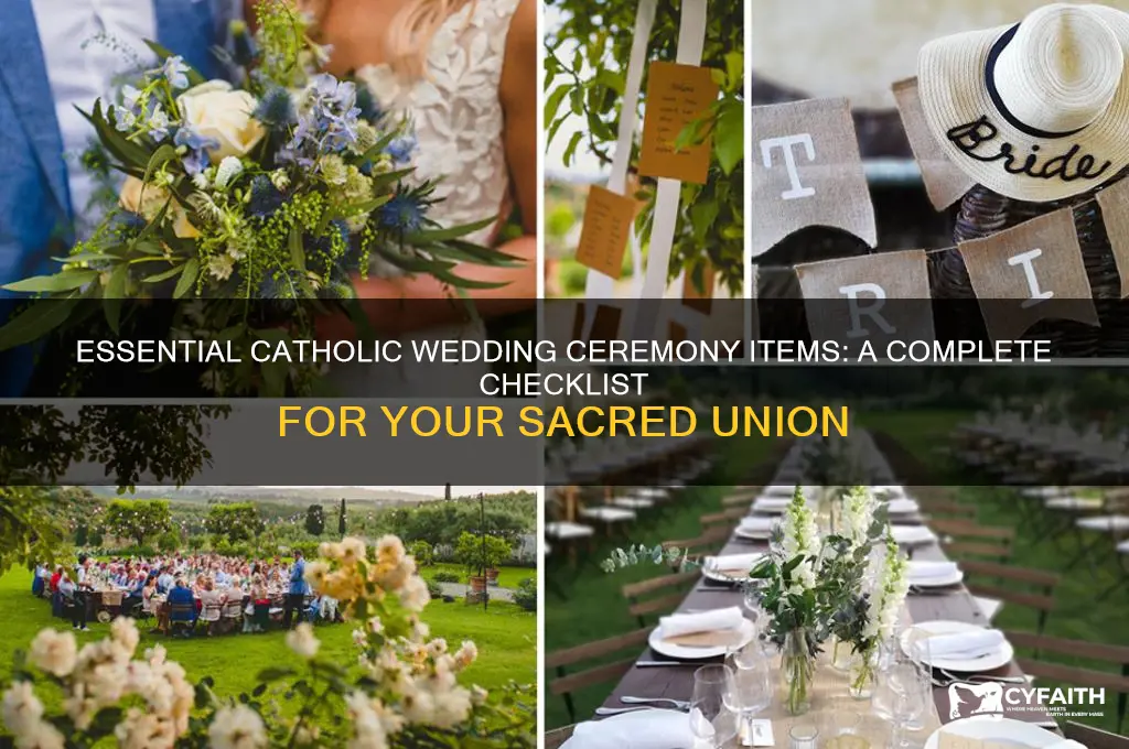 what items are needed for a catholic wedding ceremony