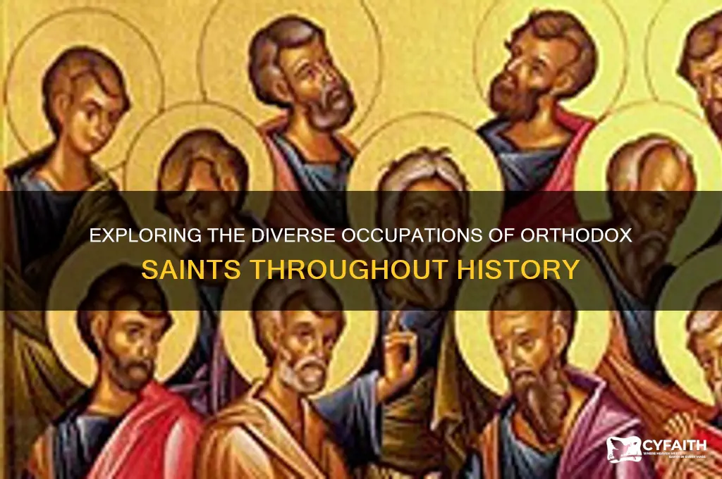 what jobs did orthodox saints