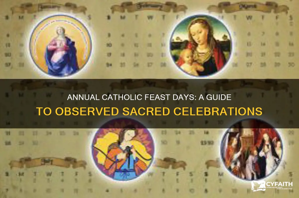what kind of catholic feast are observed each year