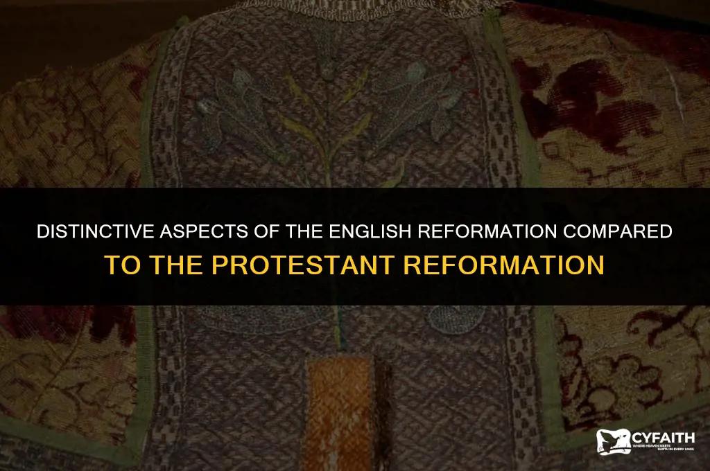 what made the english refformmation dofferant for the protestant reformation