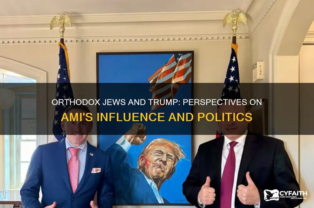 what orthodox jews think of trump ami