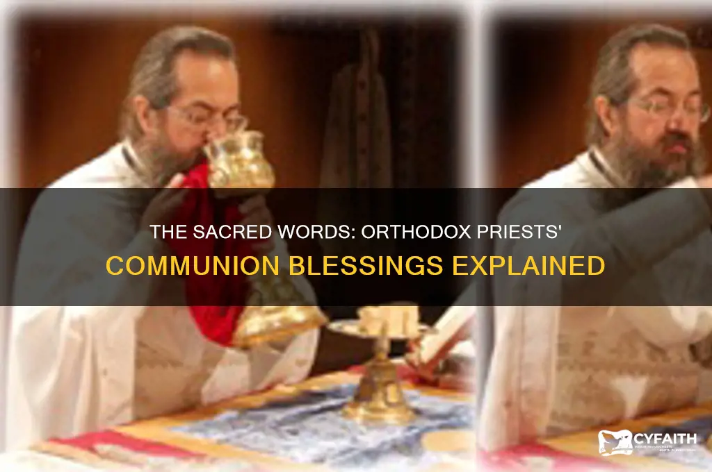 what orthodox priest say when giving communion