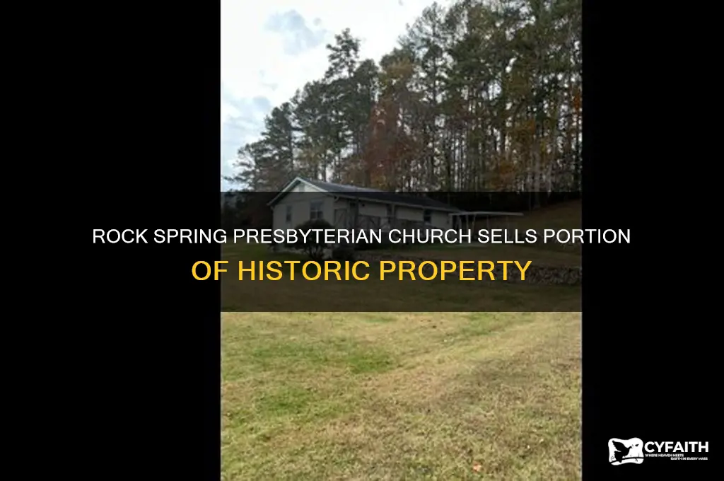 what part of property did rock spring presbyterian church sell