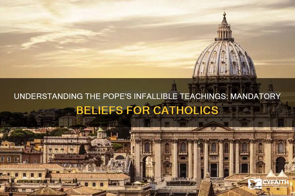 what part of the popes speaking is mandatory for catholics