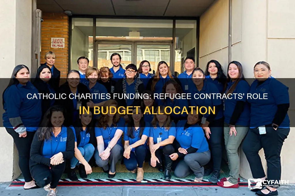 what percentage of catholic charities budget comes from refugee contracts