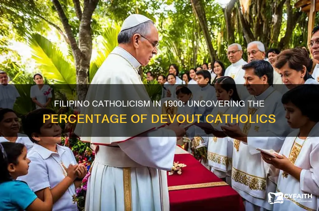 what percentage of filipinos were catholic in 1900