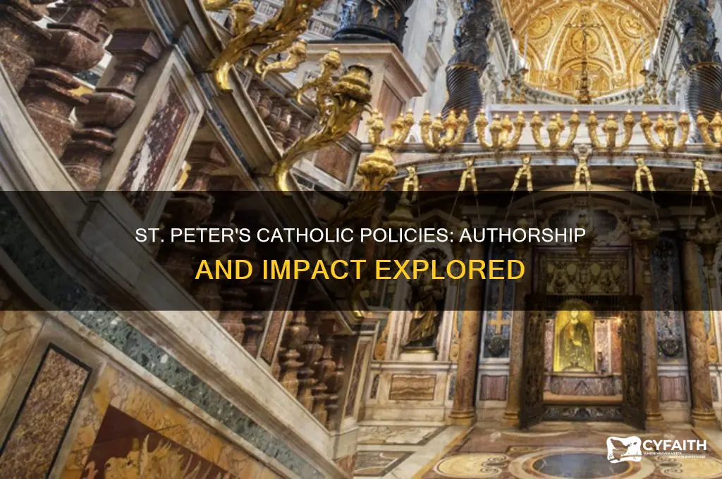 what policies did st peter write catholic