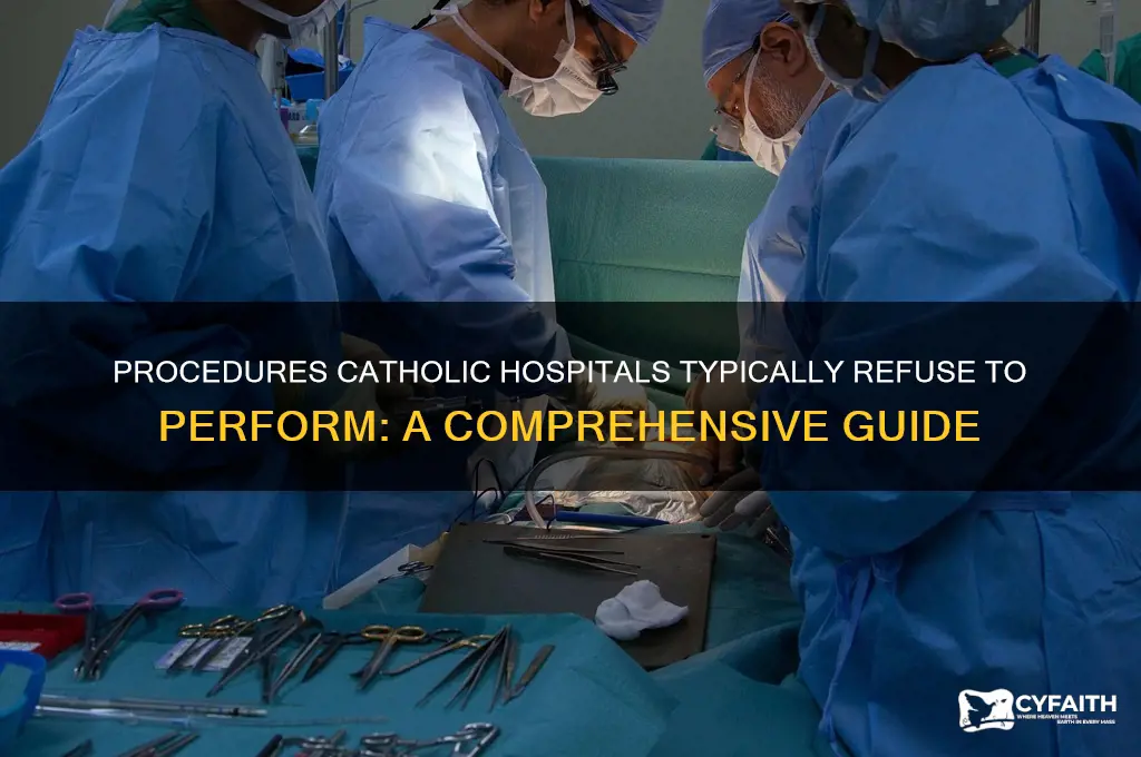 what procedures are not performed by catholic hospitals
