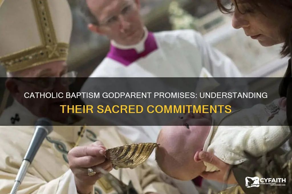 what promises do godparents at a catholic baptism make