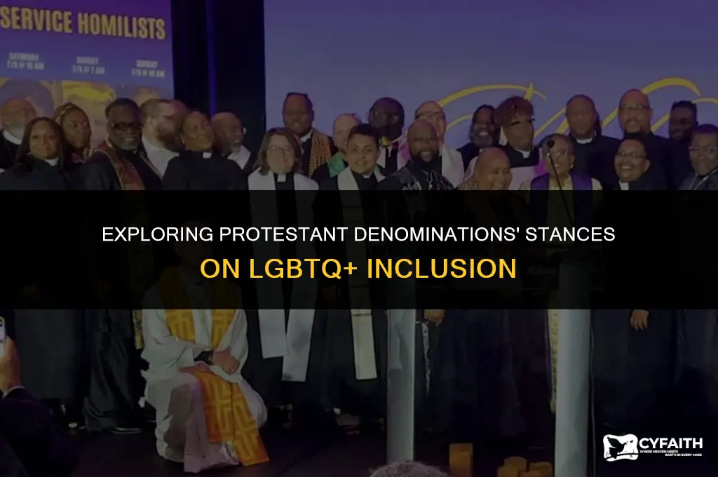 what protestant denominations aprove gay