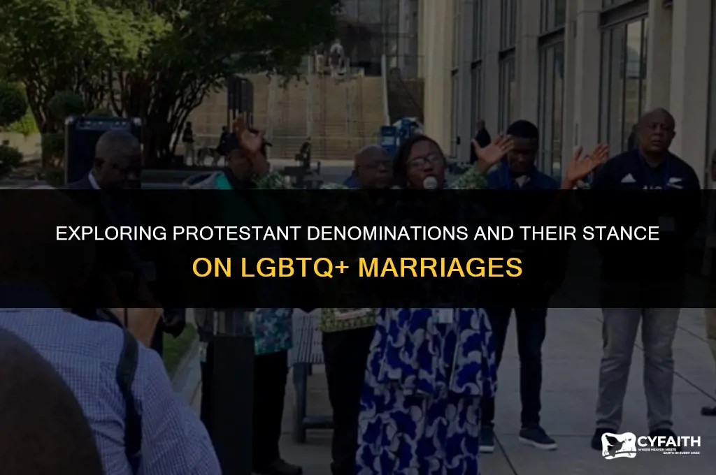 what protestant denominations do not allow lgbtq marriages
