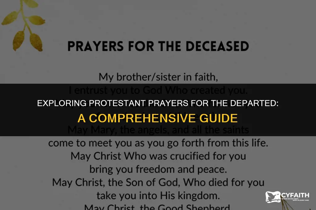 what protestant faiths pray for the dead