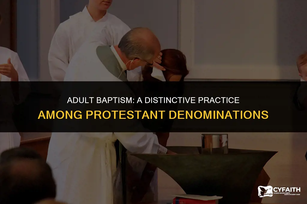 what protestant religion group only baptize consenting adults