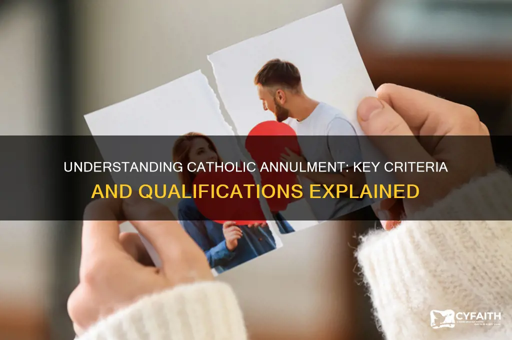 what qualifies for a catholic annulment