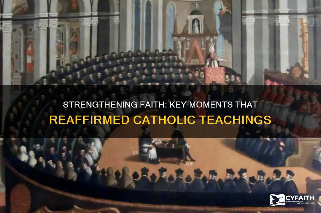 what reaffirmed the catholic teachings