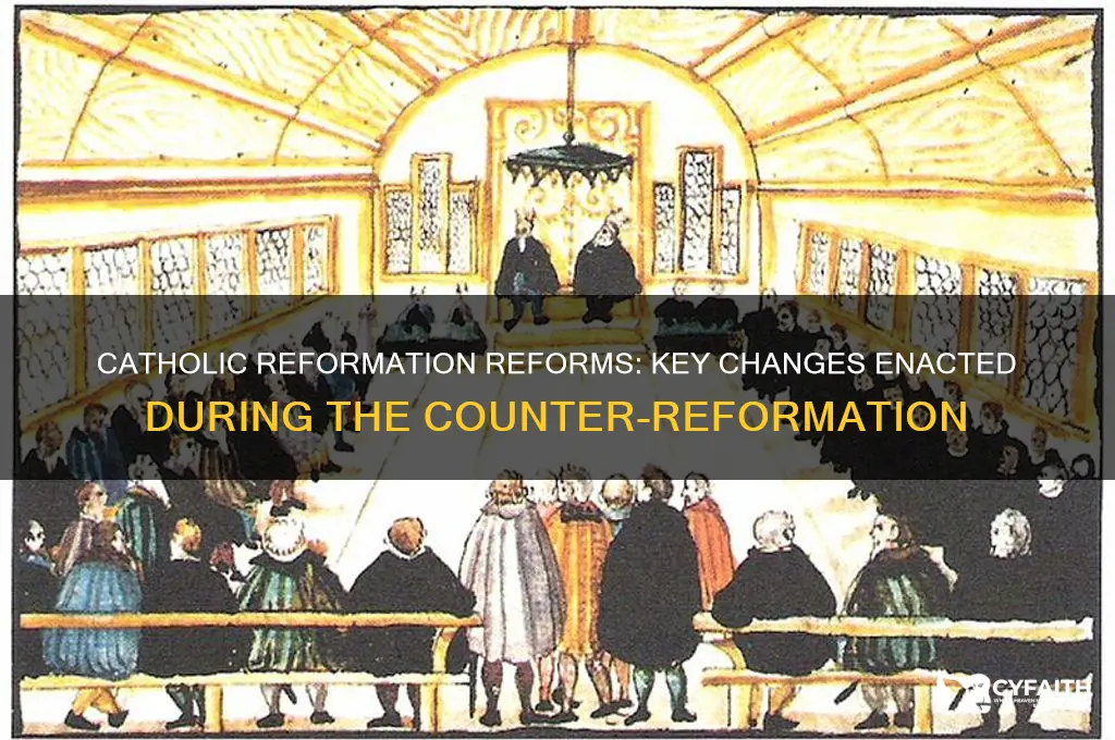 what reforms were enacted by the counte-reformation catholic reformation