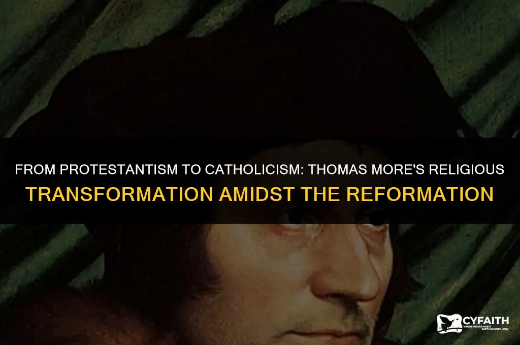 what religion did thomas more change from the protestant reformation