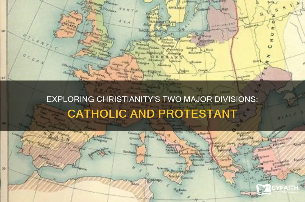 what religion has two major divisions catholic and prtestant