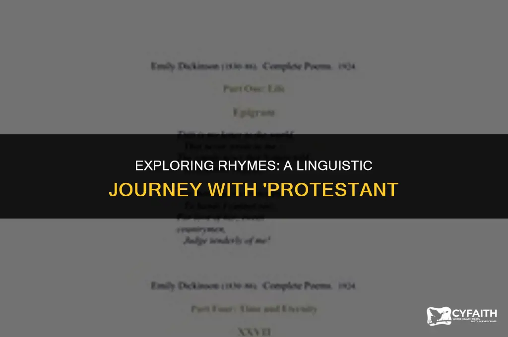 what rhymes with protestant