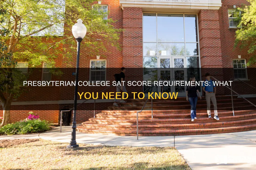 what sat score is required for presbyterian college