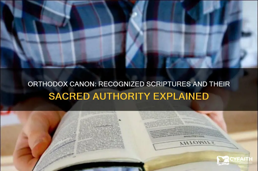 what scriptures are recognized by the orthodox canon