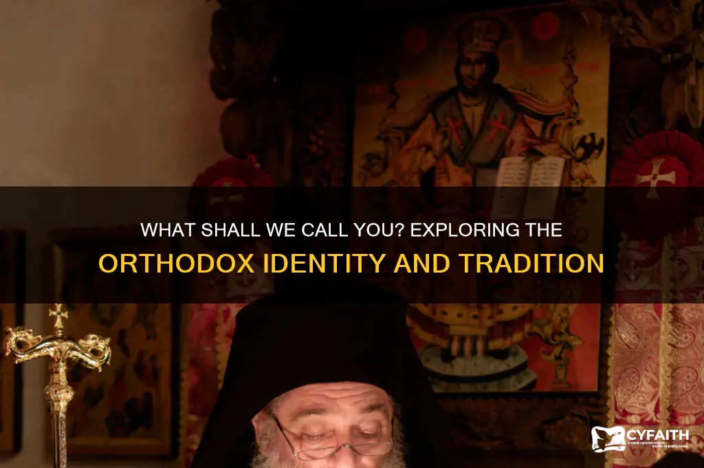 what shall we call you orthodox