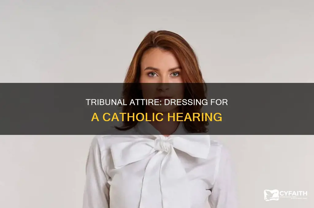 what should iwear to catholic tribunal hearing
