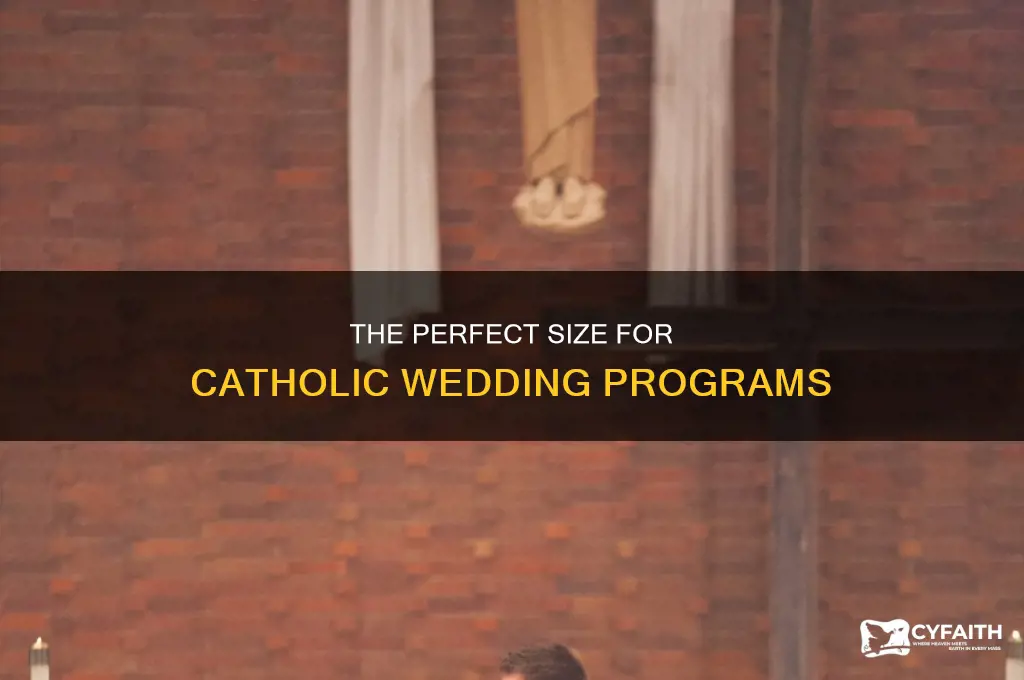 what size is a catholic wedding program