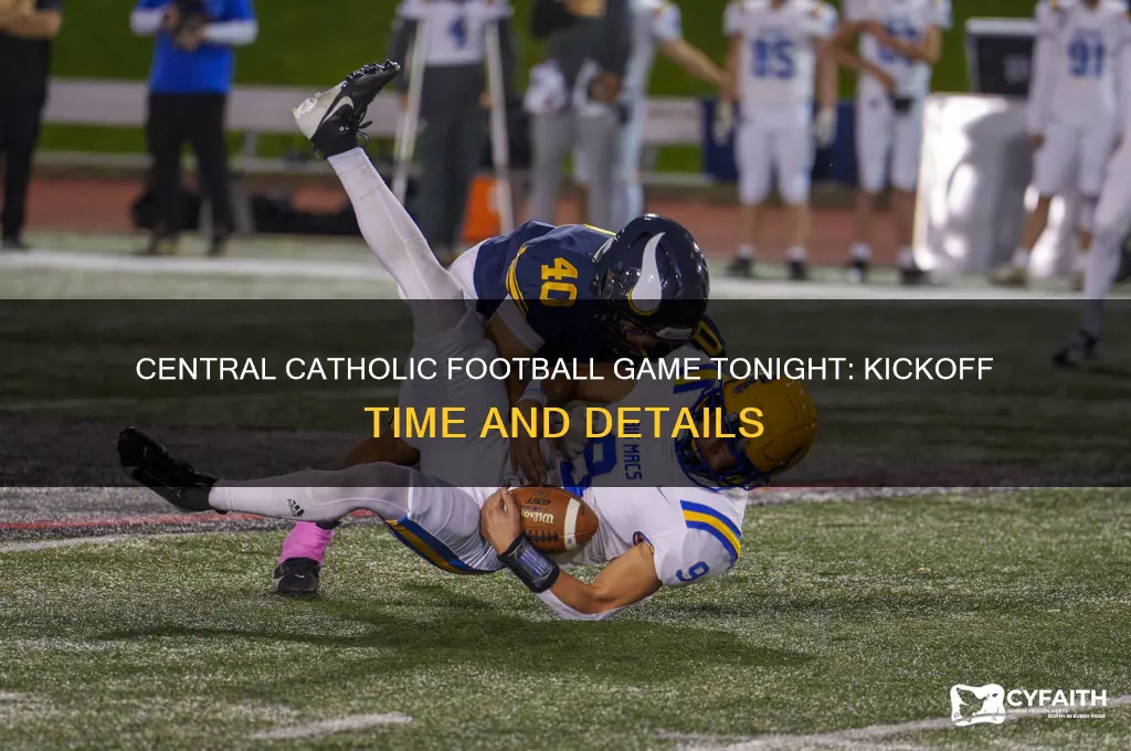 what time is the central catholic football game tonight