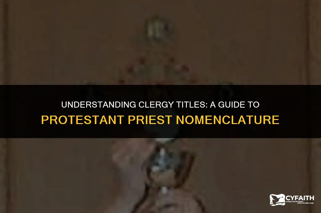 what to call a priest protestant