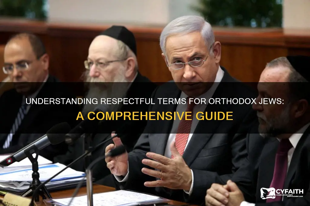 what to call an orthodox jew