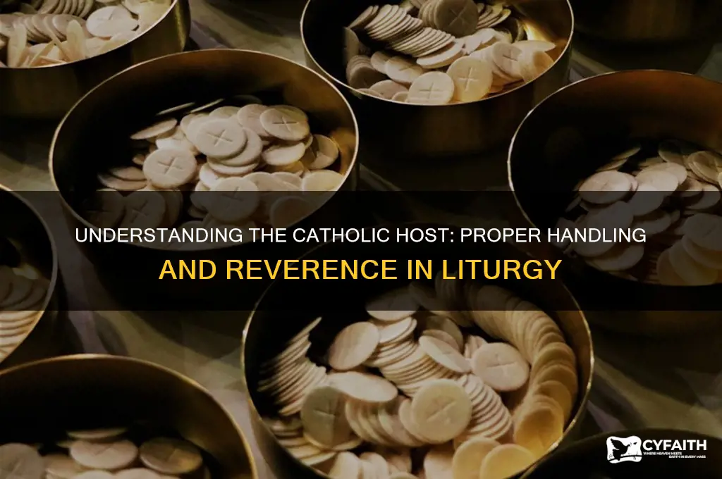 what to do catholic host