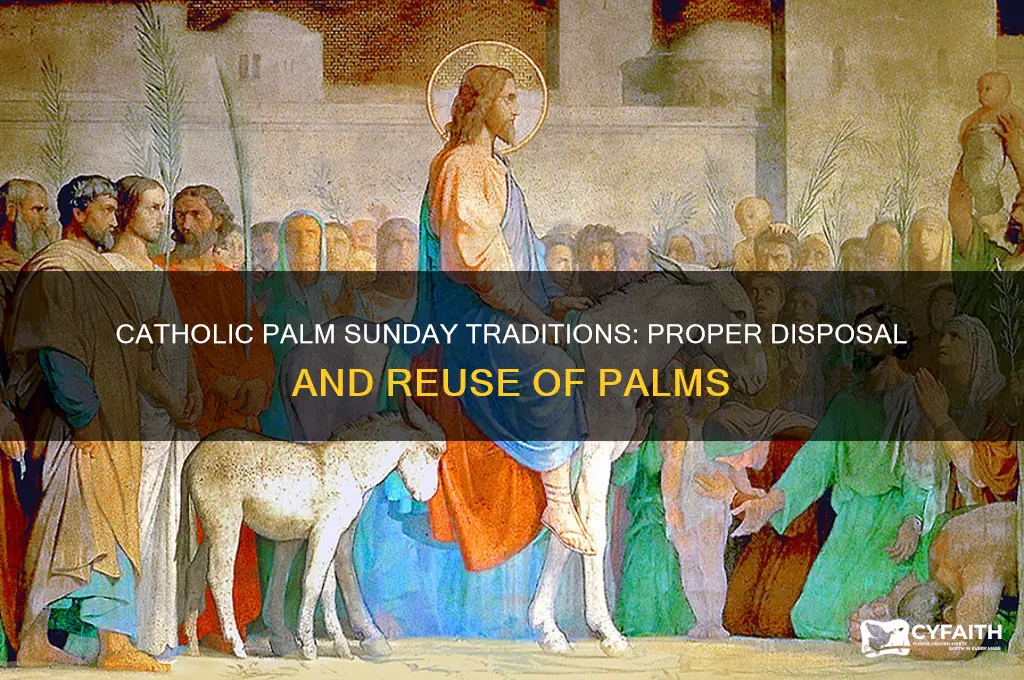 what to do with palms after palm sunday catholic