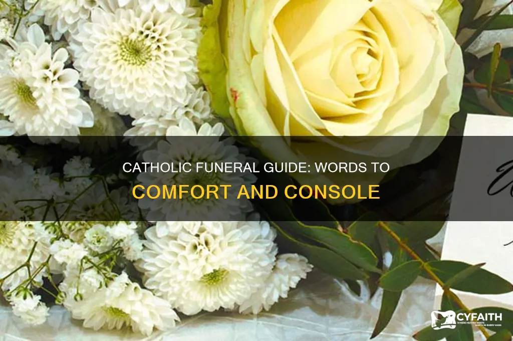 what to say at a catholic funeral