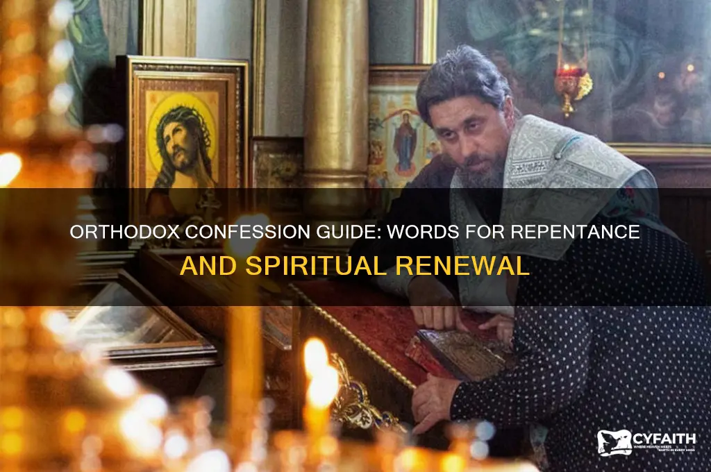what to say at orthodox confession