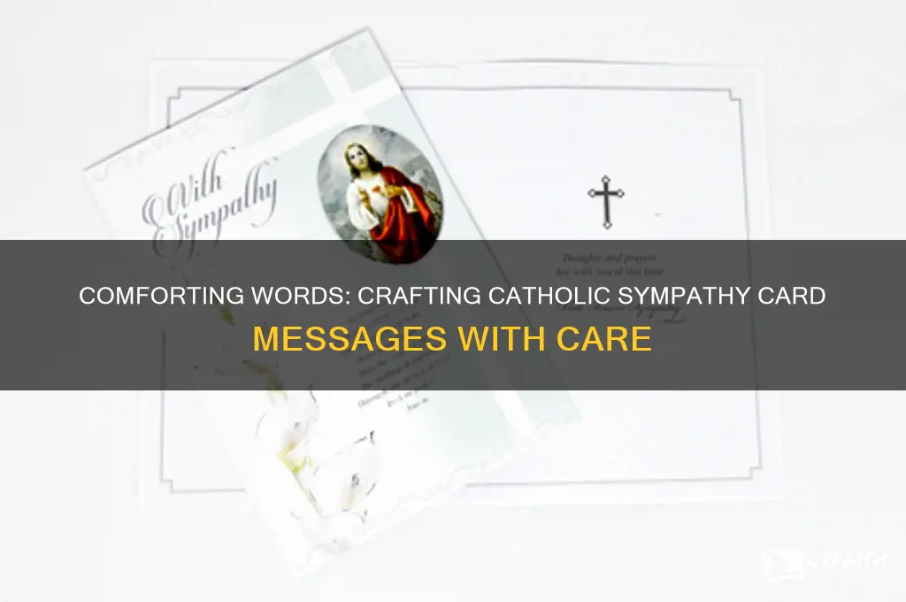 what to say in a sympathy card for a catholic