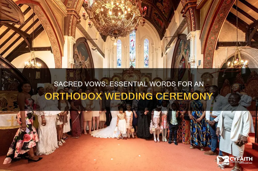 what to say in orthodox wedding