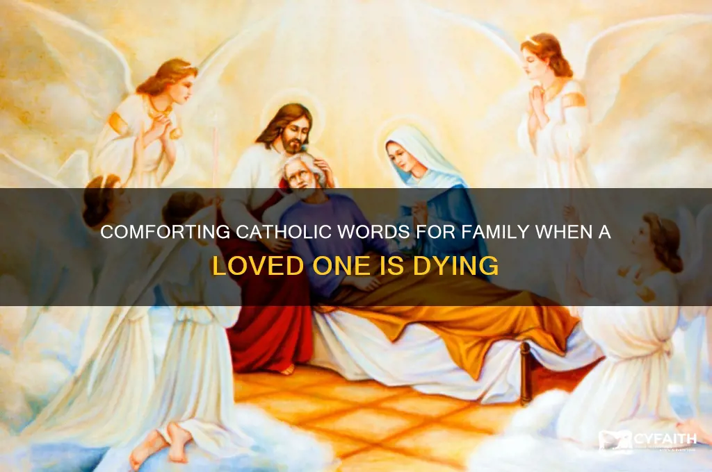 what to say to family when someone is dying catholic