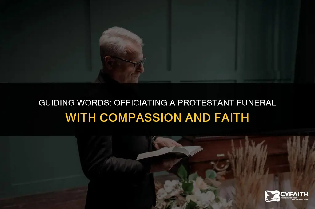 what to say when officiating a protestant funeral