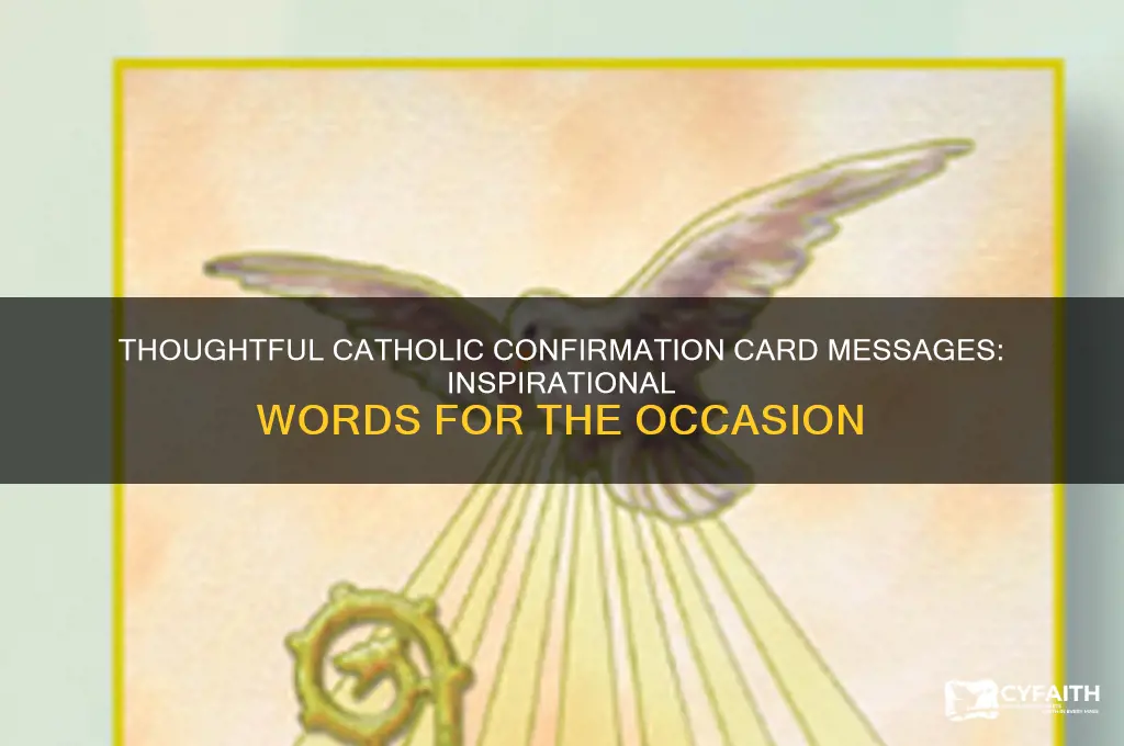 what to write in a card for catholic confirmation