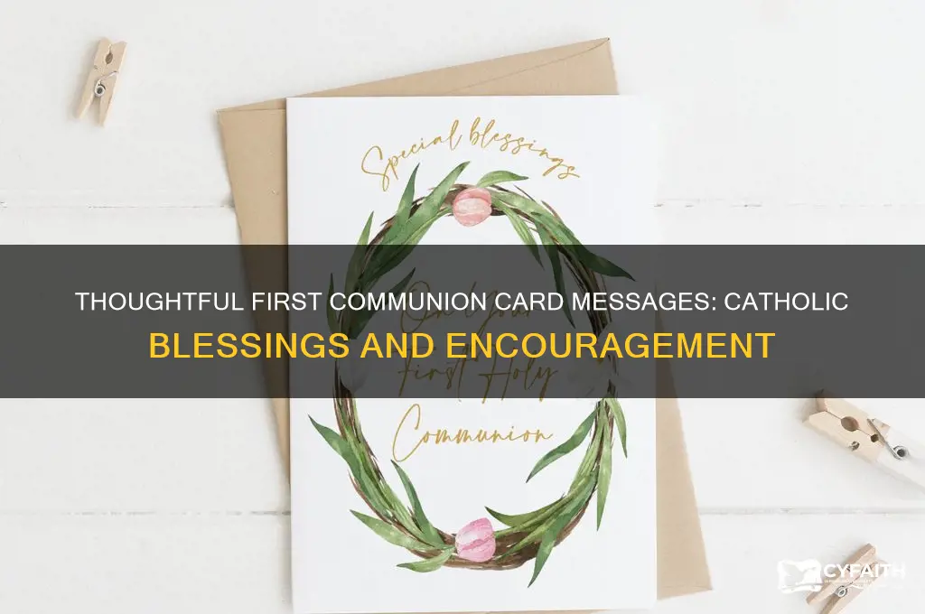 what to write in a first communion card catholic