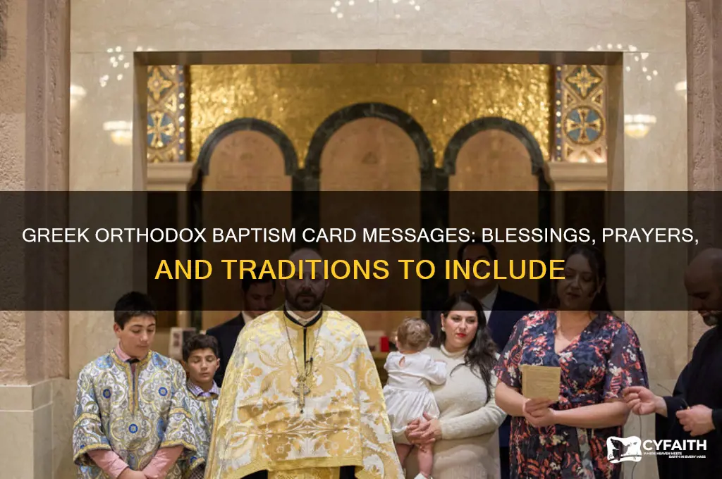 what to write in a greek orthodox baptism card