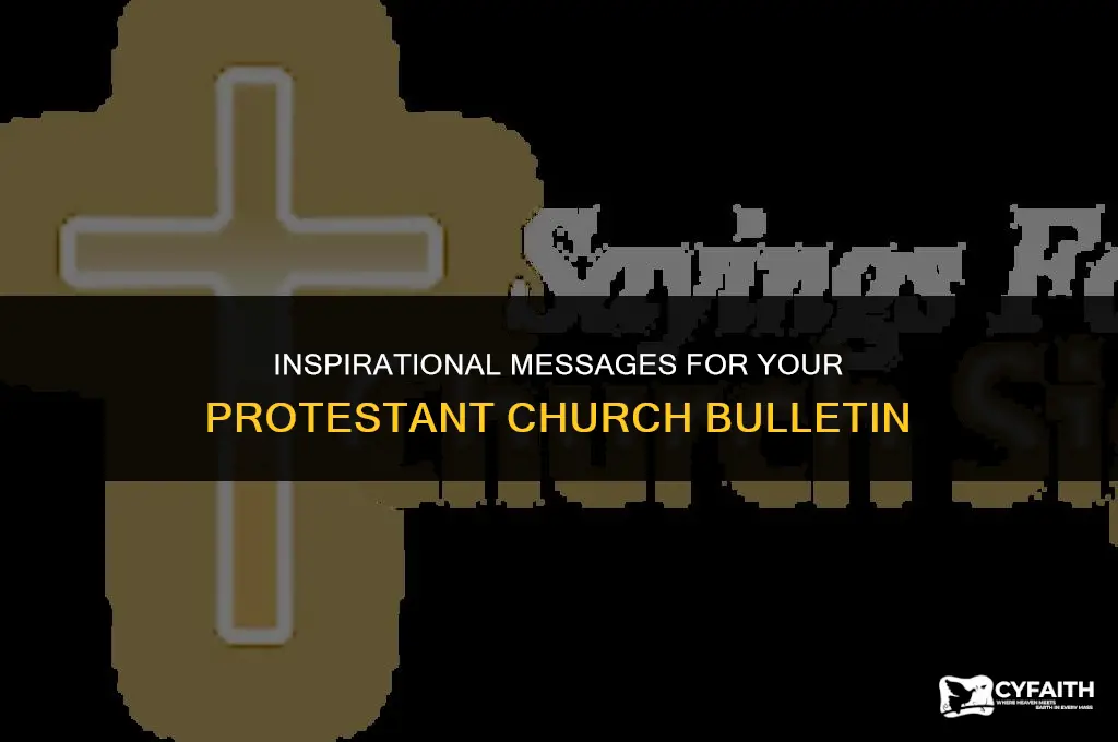 what to write in a protestant church bulletin